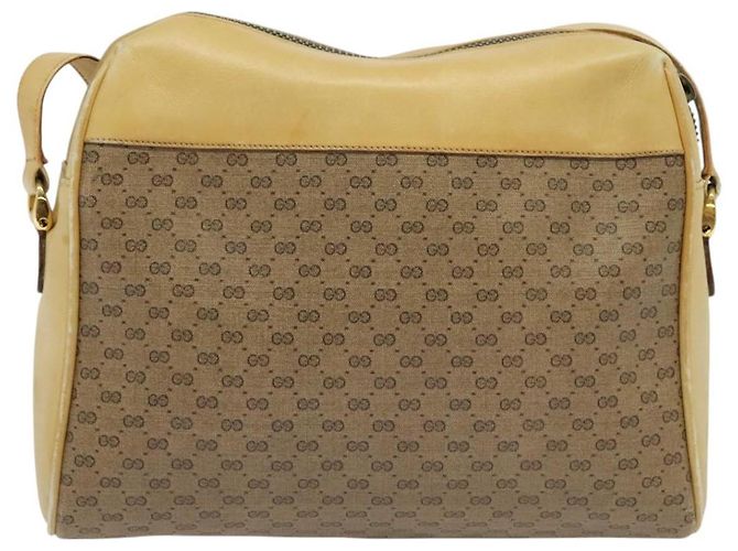 GUCCI Micro GG Supreme Shoulder Bag PVC Beige Gold Auth sw596 Golden - view 2