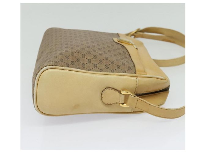 GUCCI Micro GG Supreme Shoulder Bag PVC Beige Gold Auth sw596 Golden - view 4