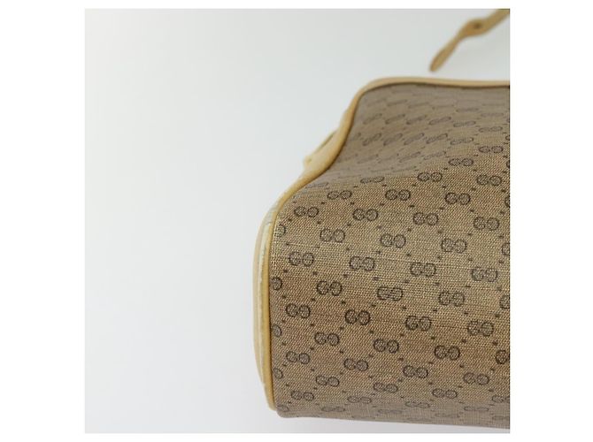 GUCCI Micro GG Supreme Shoulder Bag PVC Beige Gold Auth sw596 Golden - view 9