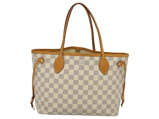 LOUIS VUITTON Borsa Tote Neverfull PM Damier Azur N41362 LV Auth 120593 - vista 2