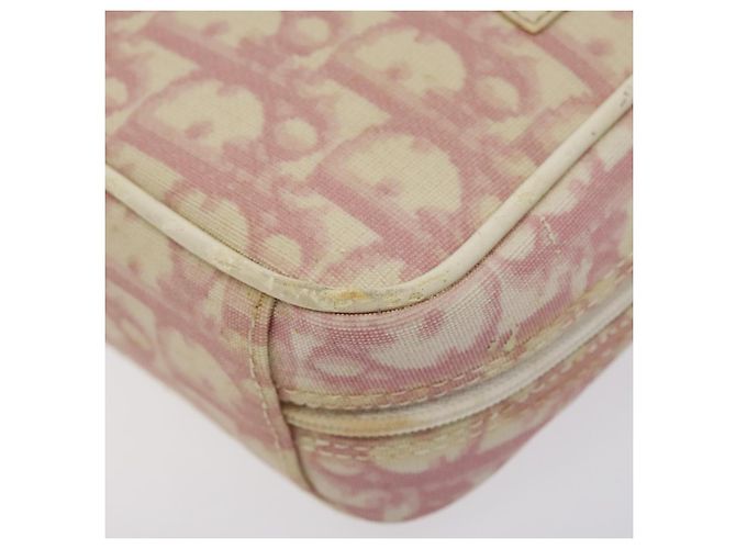Pochette in tela Trotter Christian Dior PVC Rosa Argento Auth ep8923 - vista 14