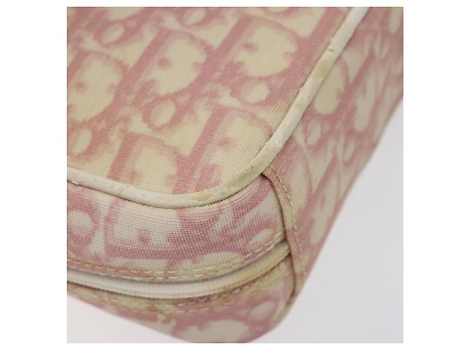 Pochette in tela Trotter Christian Dior PVC Rosa Argento Auth ep8923 - vista 15