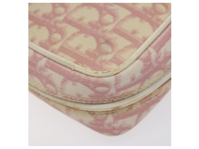 Pochette in tela Trotter Christian Dior PVC Rosa Argento Auth ep8923 - vista 16