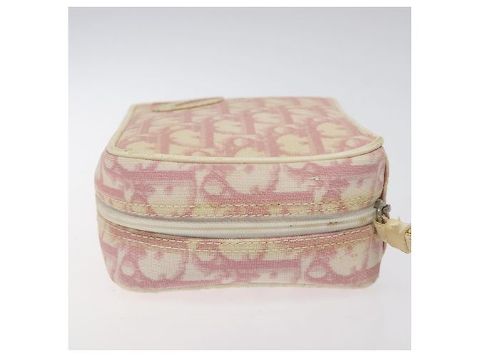 Pochette in tela Trotter Christian Dior PVC Rosa Argento Auth ep8923 - vista 5