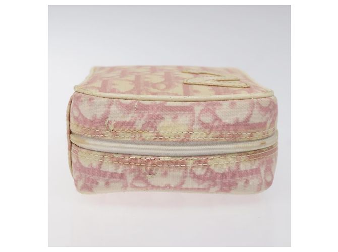 Pochette in tela Trotter Christian Dior PVC Rosa Argento Auth ep8923 - vista 6