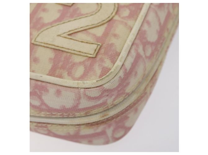 Pochette in tela Trotter Christian Dior PVC Rosa Argento Auth ep8923 - vista 7