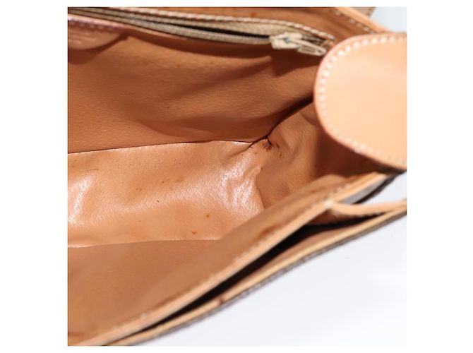 Céline CELINE Macadam Canvas Schultertasche, PVC-Leder, braun, gold, authentisch 123825 Golden - Ansicht 18