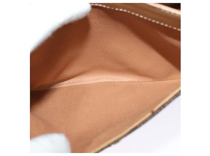 Céline CELINE Macadam Canvas Schultertasche, PVC-Leder, braun, gold, authentisch 123825 Golden - Ansicht 21