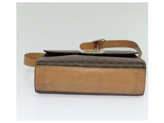 Céline CELINE Macadam Canvas Schultertasche, PVC-Leder, braun, gold, authentisch 123825 Golden - Ansicht 5