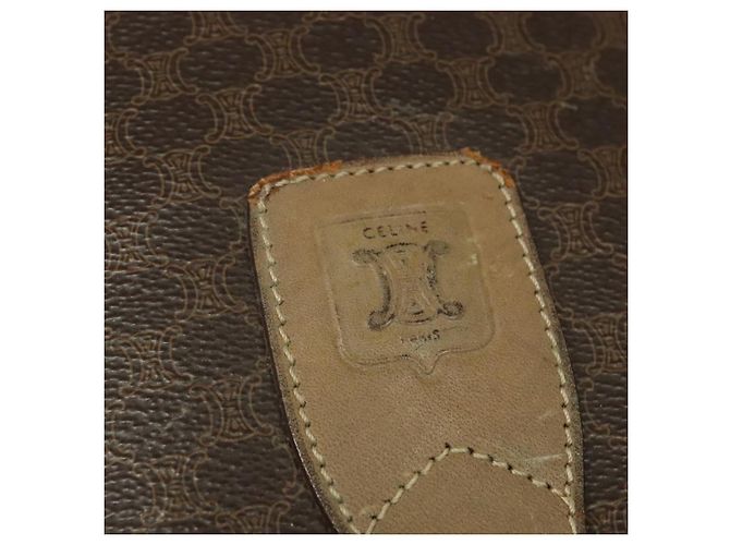 Céline Borsa a spalla in tela Macadam CELINE in pelle PVC marrone oro Auth sw561 D'oro - vista 10