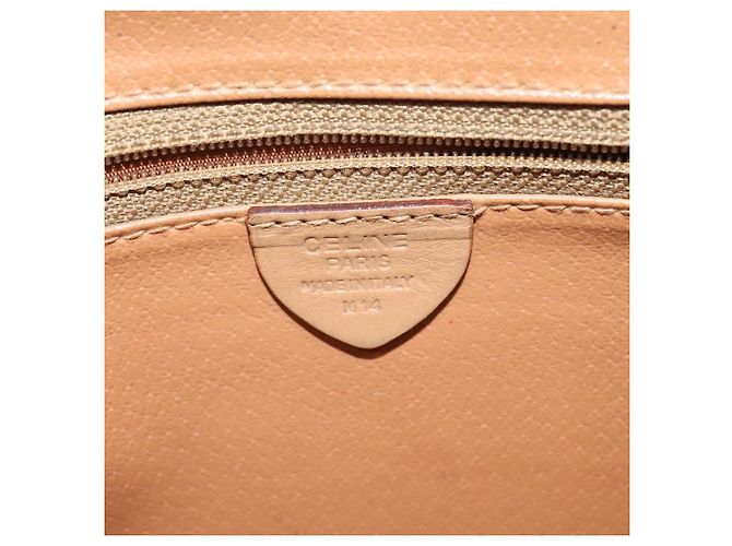 Céline Borsa a spalla in tela Macadam CELINE in pelle PVC marrone oro Auth sw561 D'oro - vista 12