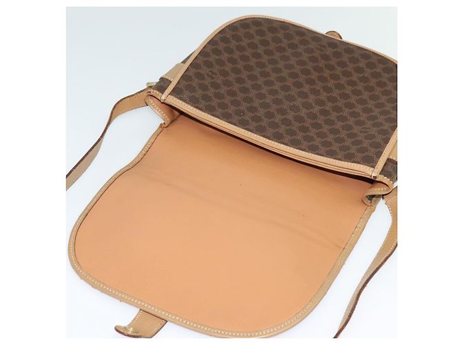 Céline Borsa a spalla in tela Macadam CELINE in pelle PVC marrone oro Auth sw561 D'oro - vista 17