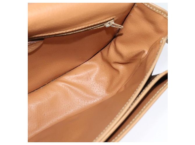 Céline Borsa a spalla in tela Macadam CELINE in pelle PVC marrone oro Auth sw561 D'oro - vista 18