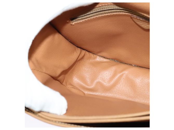 Céline Borsa a spalla in tela Macadam CELINE in pelle PVC marrone oro Auth sw561 D'oro - vista 19