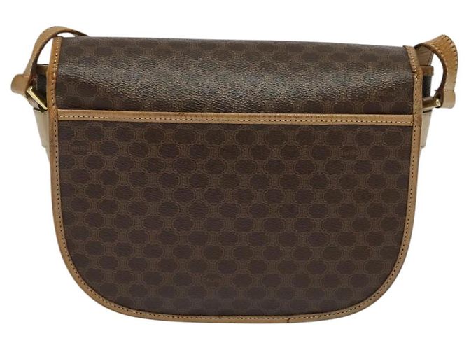 Céline Borsa a spalla in tela Macadam CELINE in pelle PVC marrone oro Auth sw561 D'oro - vista 2