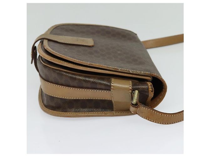 Céline Borsa a spalla in tela Macadam CELINE in pelle PVC marrone oro Auth sw561 D'oro - vista 4