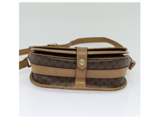 Céline Borsa a spalla in tela Macadam CELINE in pelle PVC marrone oro Auth sw561 D'oro - vista 5