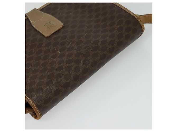 Céline Borsa a spalla in tela Macadam CELINE in pelle PVC marrone oro Auth sw561 D'oro - vista 6