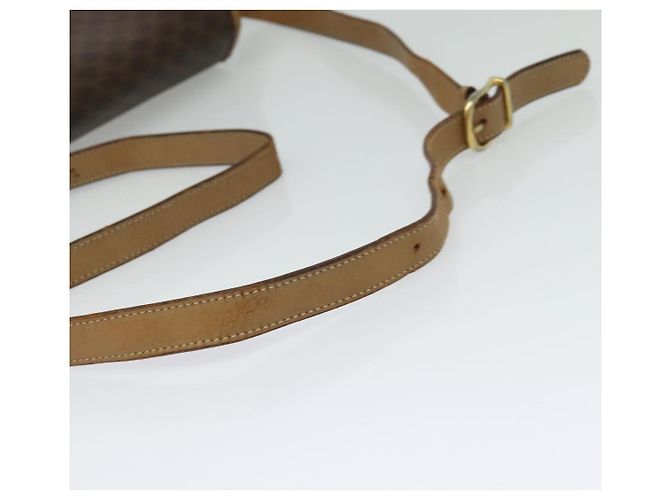 Céline Borsa a spalla in tela Macadam CELINE in pelle PVC marrone oro Auth sw561 D'oro - vista 7