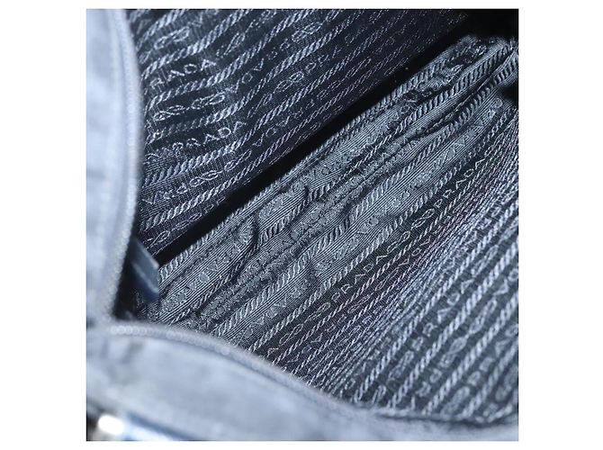PRADA Borsa a Spalla in Nylon Nera Argento Autentica 124085 Nero - vista 10