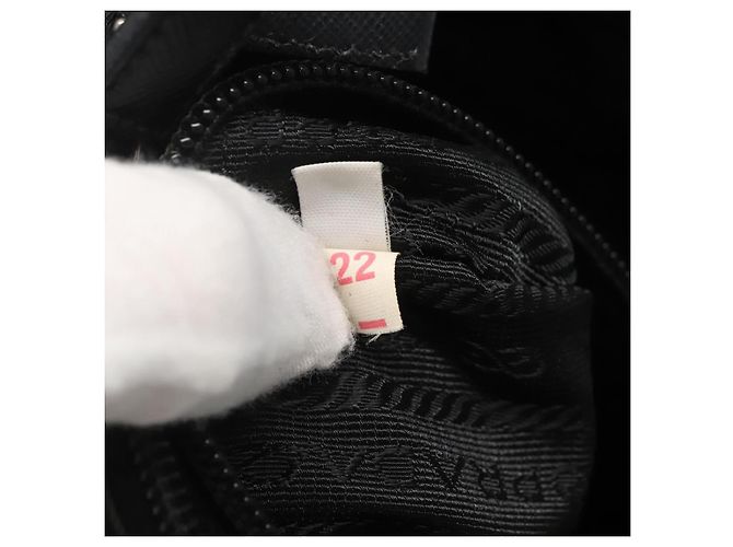 PRADA Borsa a Spalla in Nylon Nera Argento Autentica 124085 Nero - vista 12