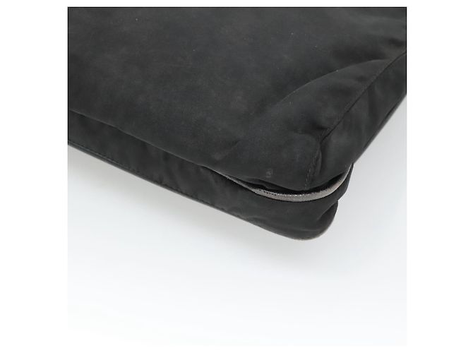 PRADA Borsa a Spalla in Nylon Nera Argento Autentica 124085 Nero - vista 16