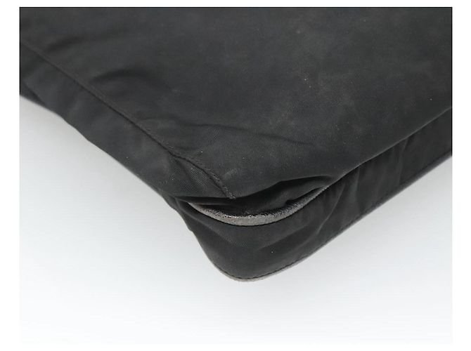 PRADA Borsa a Spalla in Nylon Nera Argento Autentica 124085 Nero - vista 17