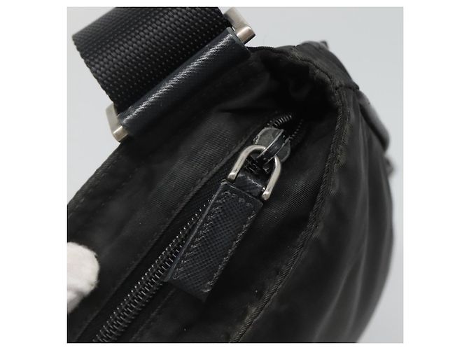 PRADA Borsa a Spalla in Nylon Nera Argento Autentica 124085 Nero - vista 19