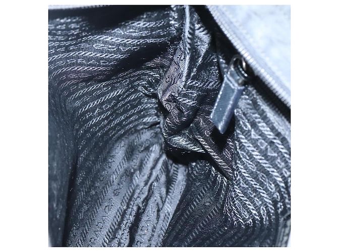 PRADA Borsa a Spalla in Nylon Nera Argento Autentica 124085 Nero - vista 22