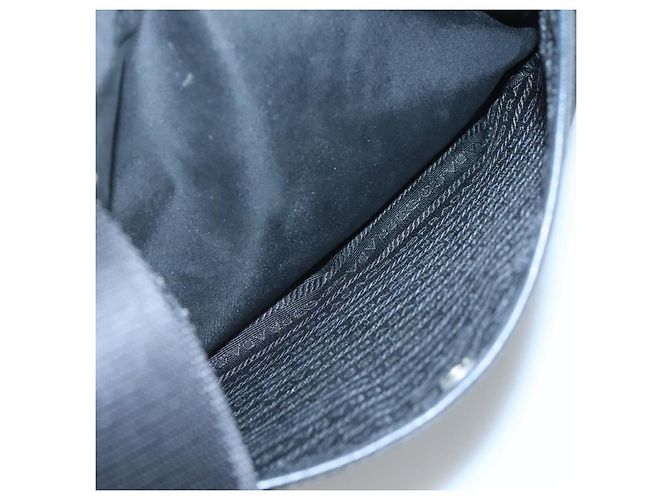 PRADA Borsa a Spalla in Nylon Nera Argento Autentica 124085 Nero - vista 24