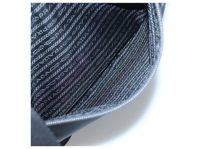 PRADA Borsa a Spalla in Nylon Nera Argento Autentica 124085 Nero - vista 25