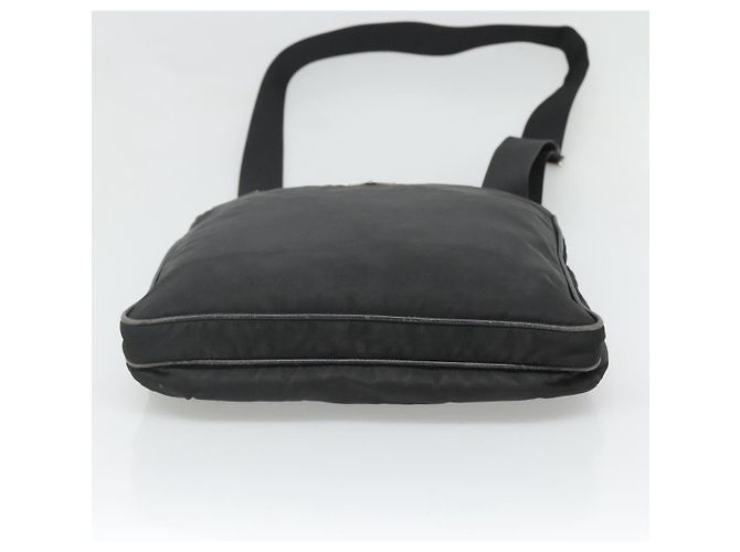 PRADA Borsa a Spalla in Nylon Nera Argento Autentica 124085 Nero - vista 5