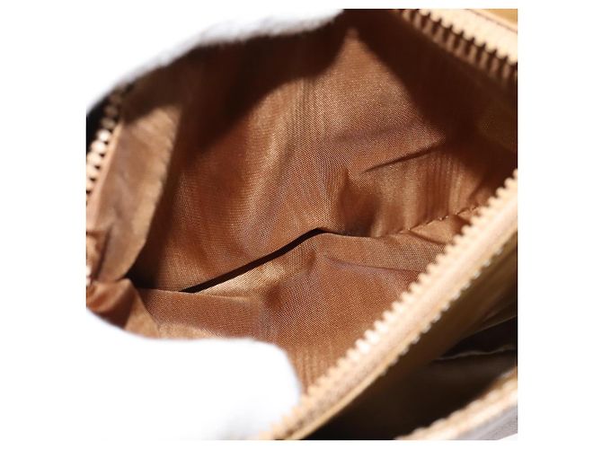 Céline Borsa a mano in tela Macadam CELINE PVC beige oro Auth sw601 D'oro - vista 11