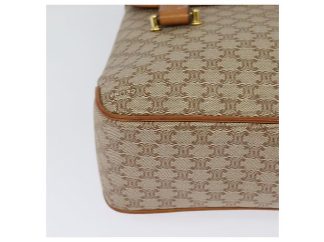 Céline Borsa a mano in tela Macadam CELINE PVC beige oro Auth sw601 D'oro - vista 15