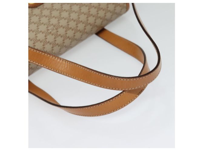 Céline Borsa a mano in tela Macadam CELINE PVC beige oro Auth sw601 D'oro - vista 7