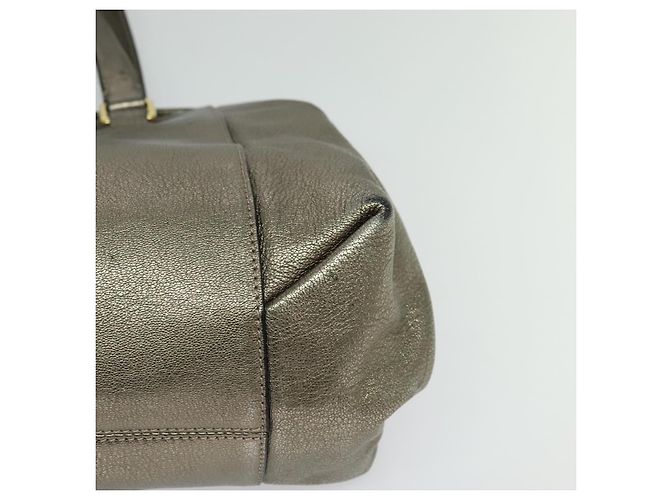 LOEWE Bolsa Anagrama de Cuero Dorado Auth yk18146 - vista 14