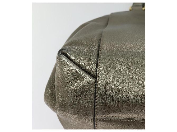 LOEWE Bolsa Anagrama de Cuero Dorado Auth yk18146 - vista 15