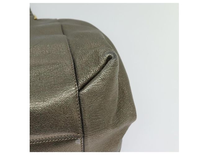LOEWE Bolsa Anagrama de Cuero Dorado Auth yk18146 - vista 16