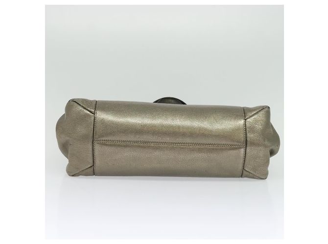 LOEWE Bolsa Anagrama de Cuero Dorado Auth yk18146 - vista 5
