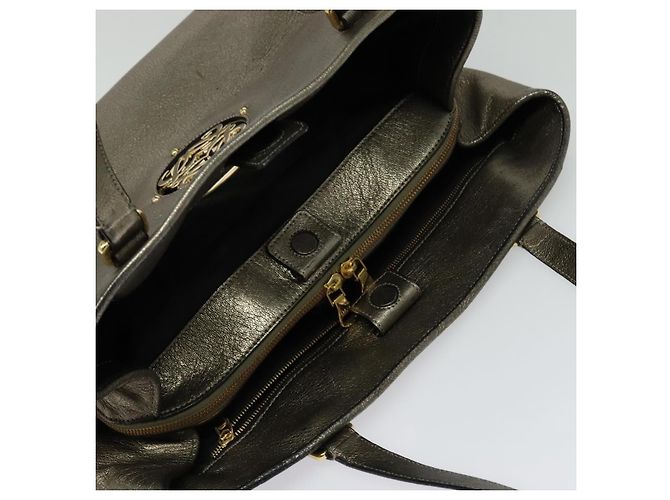 LOEWE Bolsa Anagrama de Cuero Dorado Auth yk18146 - vista 6