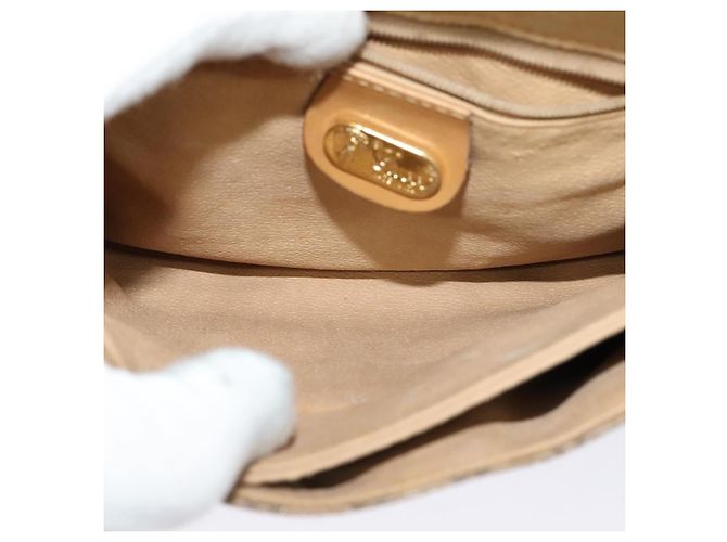 Gucci Borsa a Spalla Micro GG Supreme PVC Beige Oro 007 49 5548 Auth gh098 D'oro - vue 10