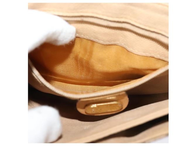 Gucci Borsa a Spalla Micro GG Supreme PVC Beige Oro 007 49 5548 Auth gh098 D'oro - vue 11