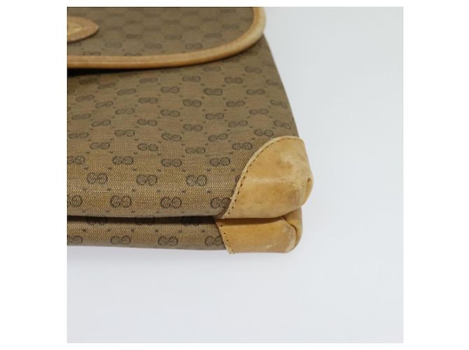 Gucci Borsa a Spalla Micro GG Supreme PVC Beige Oro 007 49 5548 Auth gh098 D'oro - vue 15