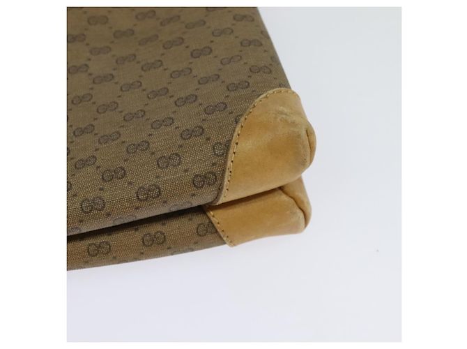 Gucci Borsa a Spalla Micro GG Supreme PVC Beige Oro 007 49 5548 Auth gh098 D'oro - vue 16