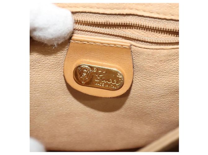 Gucci Borsa a Spalla Micro GG Supreme PVC Beige Oro 007 49 5548 Auth gh098 D'oro - vue 18