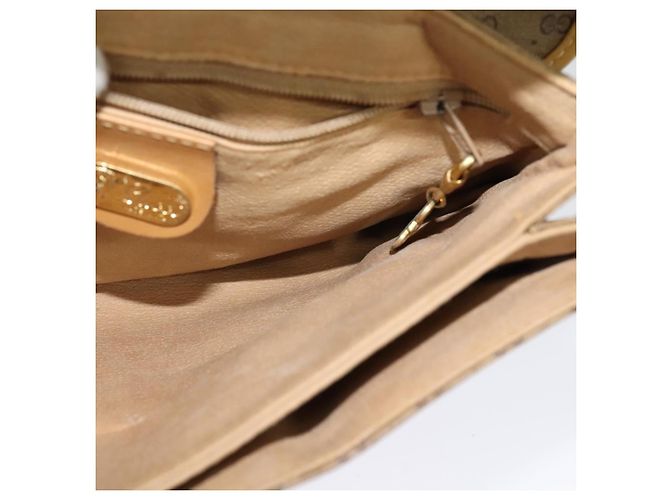 Gucci Borsa a Spalla Micro GG Supreme PVC Beige Oro 007 49 5548 Auth gh098 D'oro - vue 19