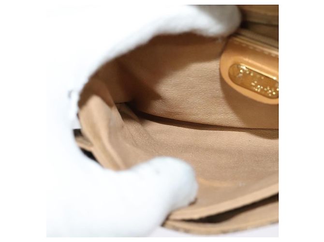 Gucci Borsa a Spalla Micro GG Supreme PVC Beige Oro 007 49 5548 Auth gh098 D'oro - vue 20