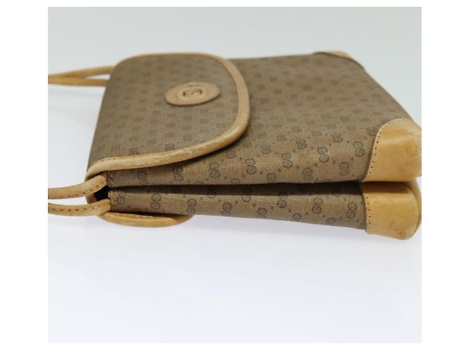 Gucci Borsa a Spalla Micro GG Supreme PVC Beige Oro 007 49 5548 Auth gh098 D'oro - vue 3
