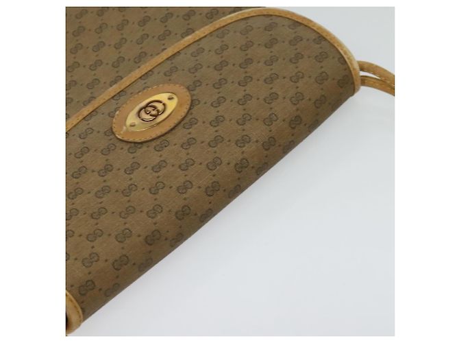 Gucci Borsa a Spalla Micro GG Supreme PVC Beige Oro 007 49 5548 Auth gh098 D'oro - vue 6