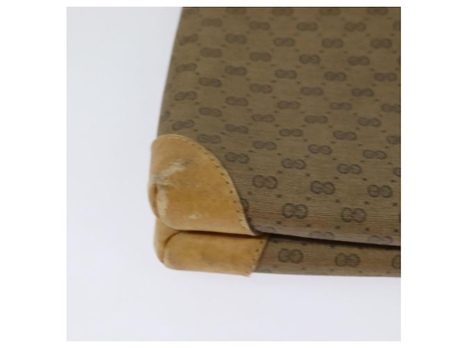 Gucci Borsa a Spalla Micro GG Supreme PVC Beige Oro 007 49 5548 Auth gh098 D'oro - vue 9